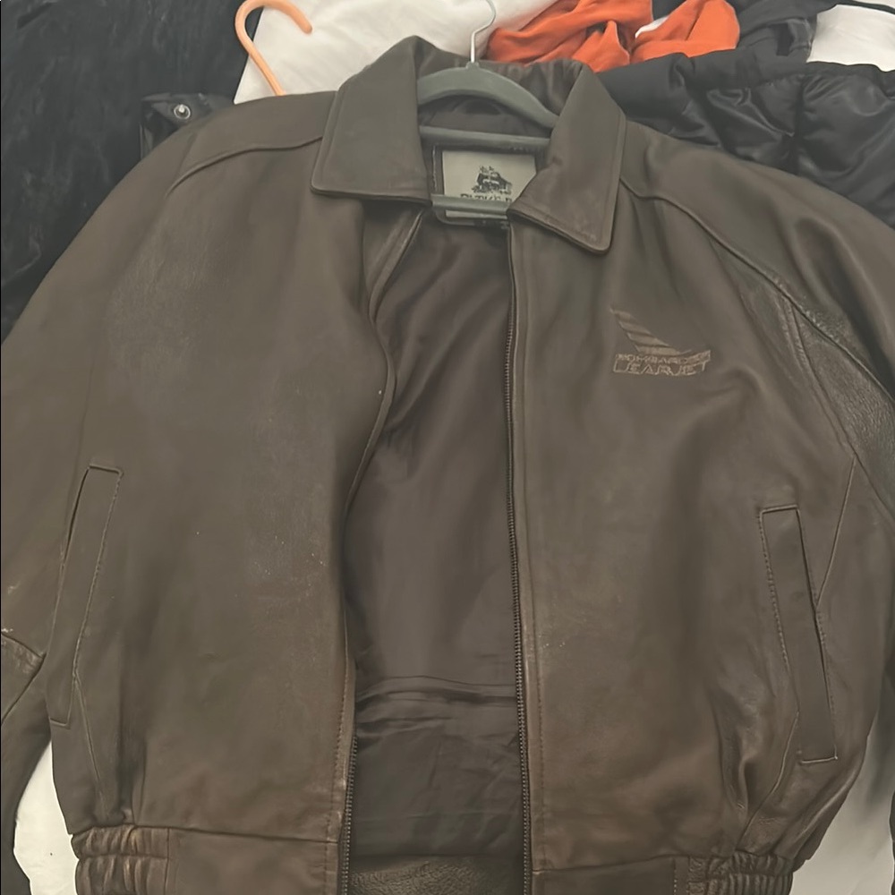 Brown Bomber Jacket with Classic Design